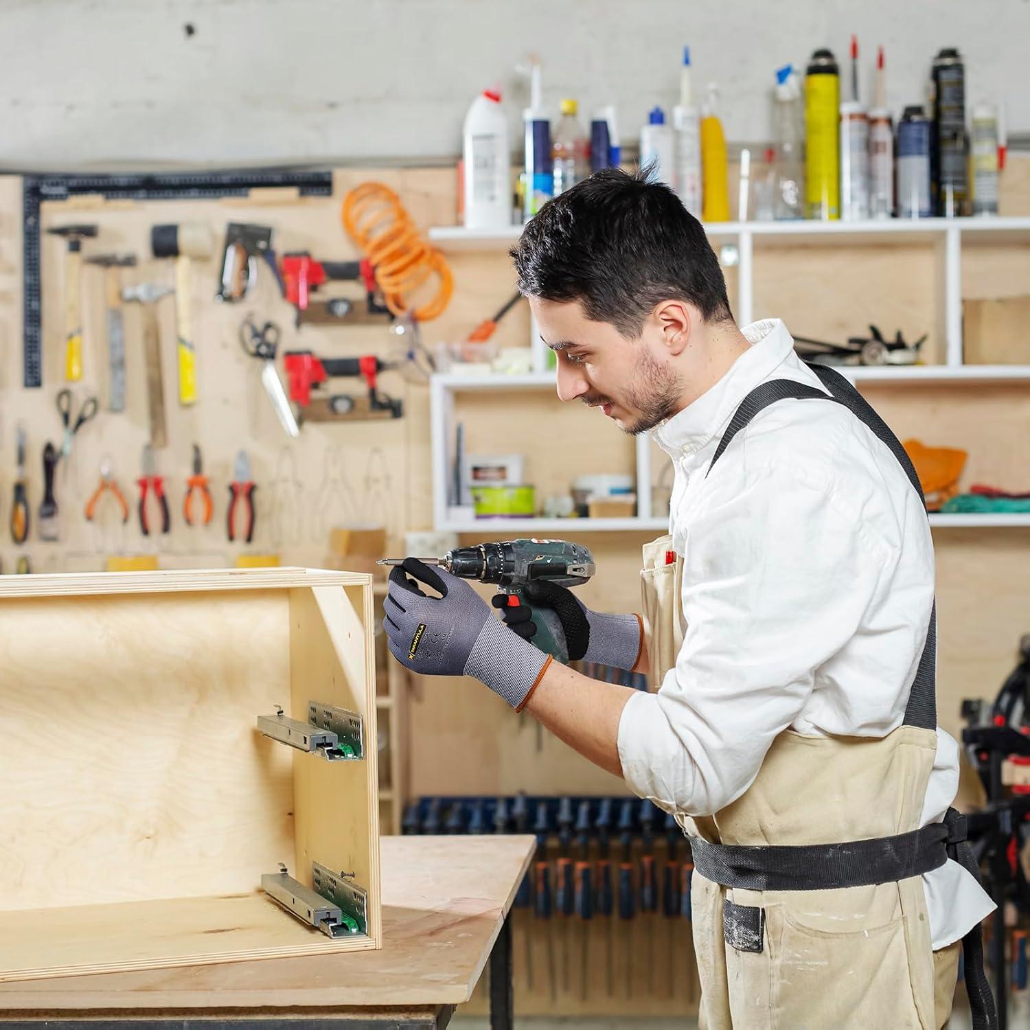 Guantes de Trabajo Tarantula Safety Nitrilo Transpirables XL