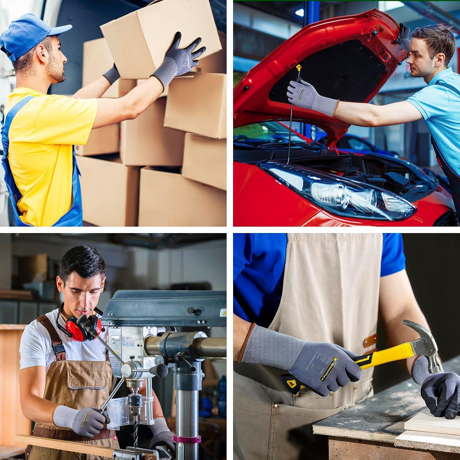 Guantes de Trabajo Tarantula Safety Nitrilo Transpirables XL