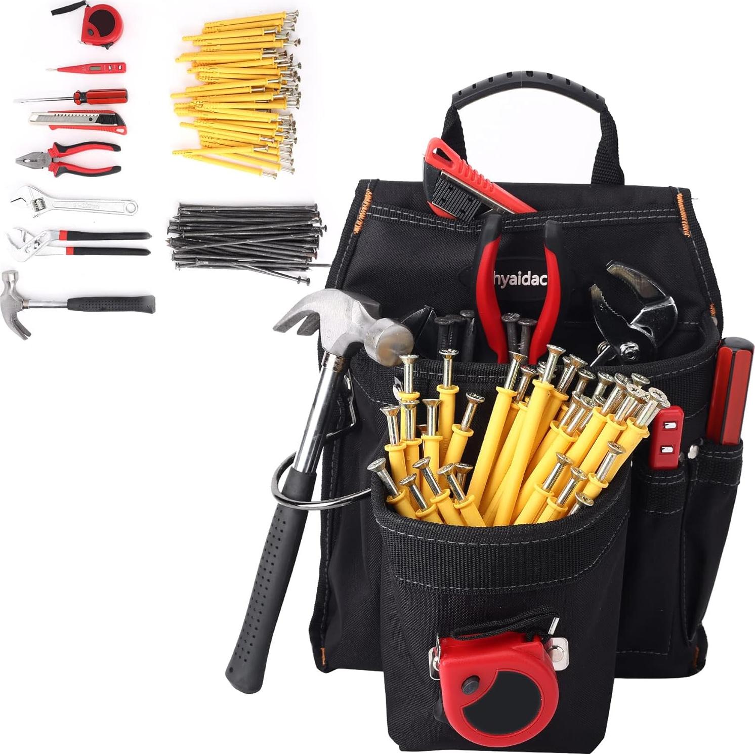 Cinturón de Herramientas Chyaidach 16 Bolsillos Ajustable 68.6-121.9 cm