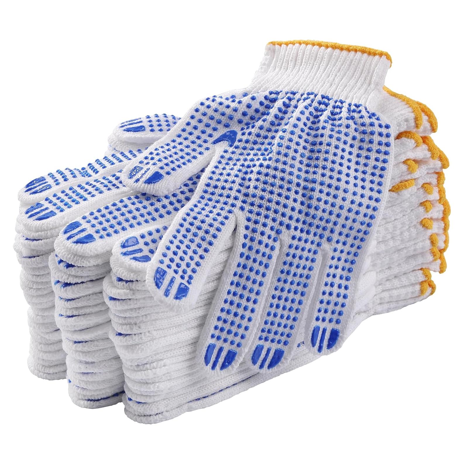 Guantes de Trabajo Antideslizantes 12 Pares Azul