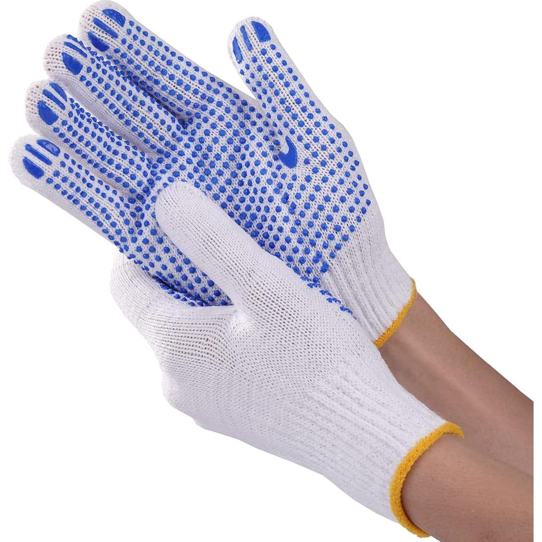 Guantes de Trabajo Antideslizantes 12 Pares Azul