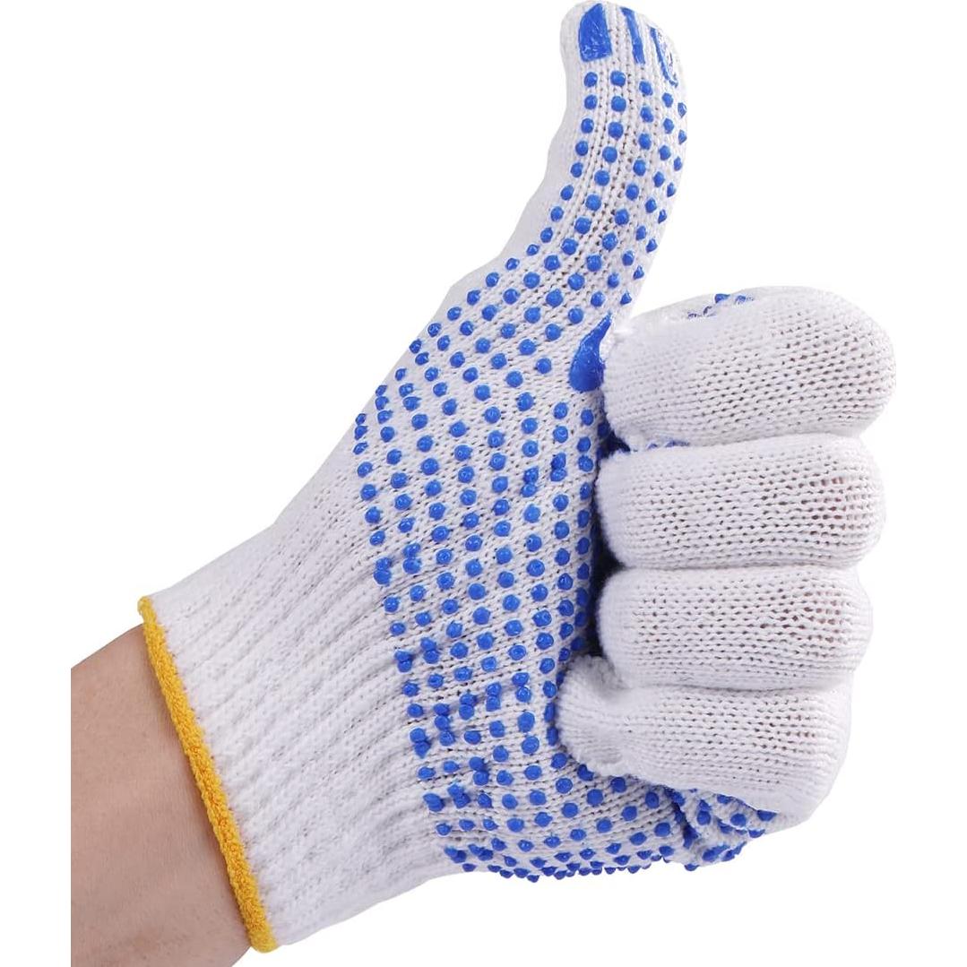 Guantes de Trabajo Antideslizantes 12 Pares Azul
