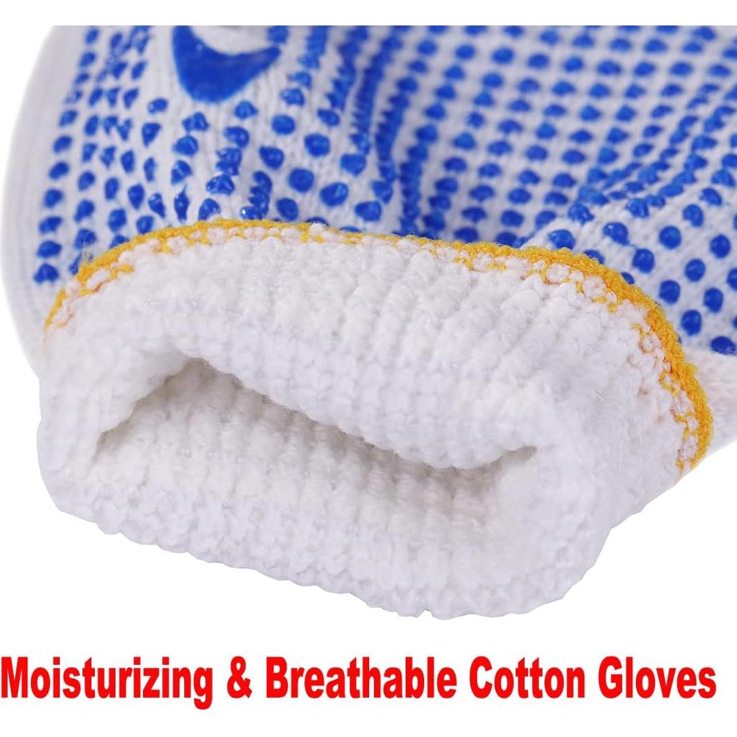 Guantes de Trabajo Antideslizantes 12 Pares Azul