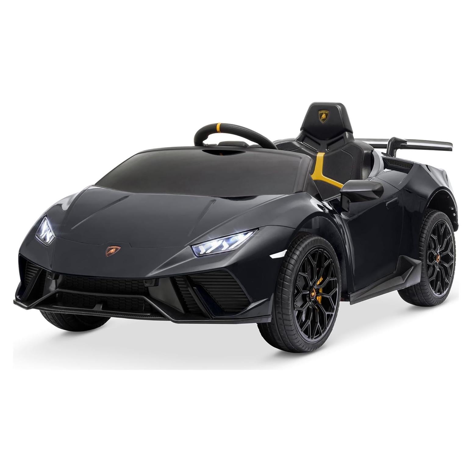 Coche Eléctrico Kidzone Lamborghini Huracan 12V Negro