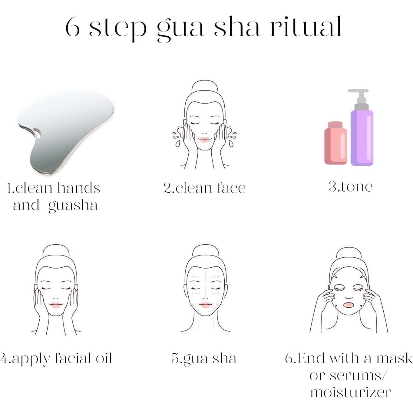 Gua Sha de Acero Inoxidable BAIMEI para Cuidado Facial 8.5cm