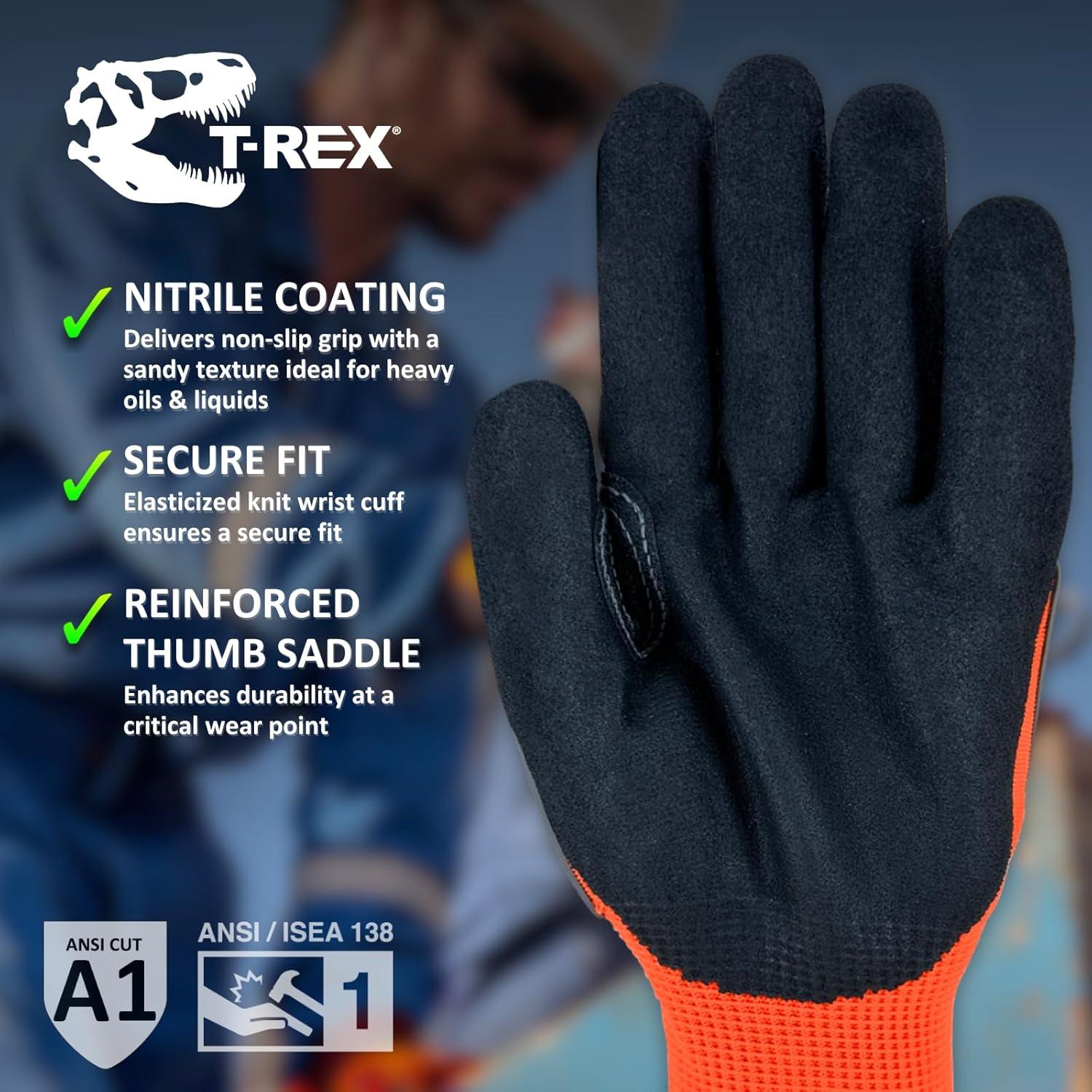 Guantes de Trabajo Magid T-Rex 9/L Resistentes a Impactos
