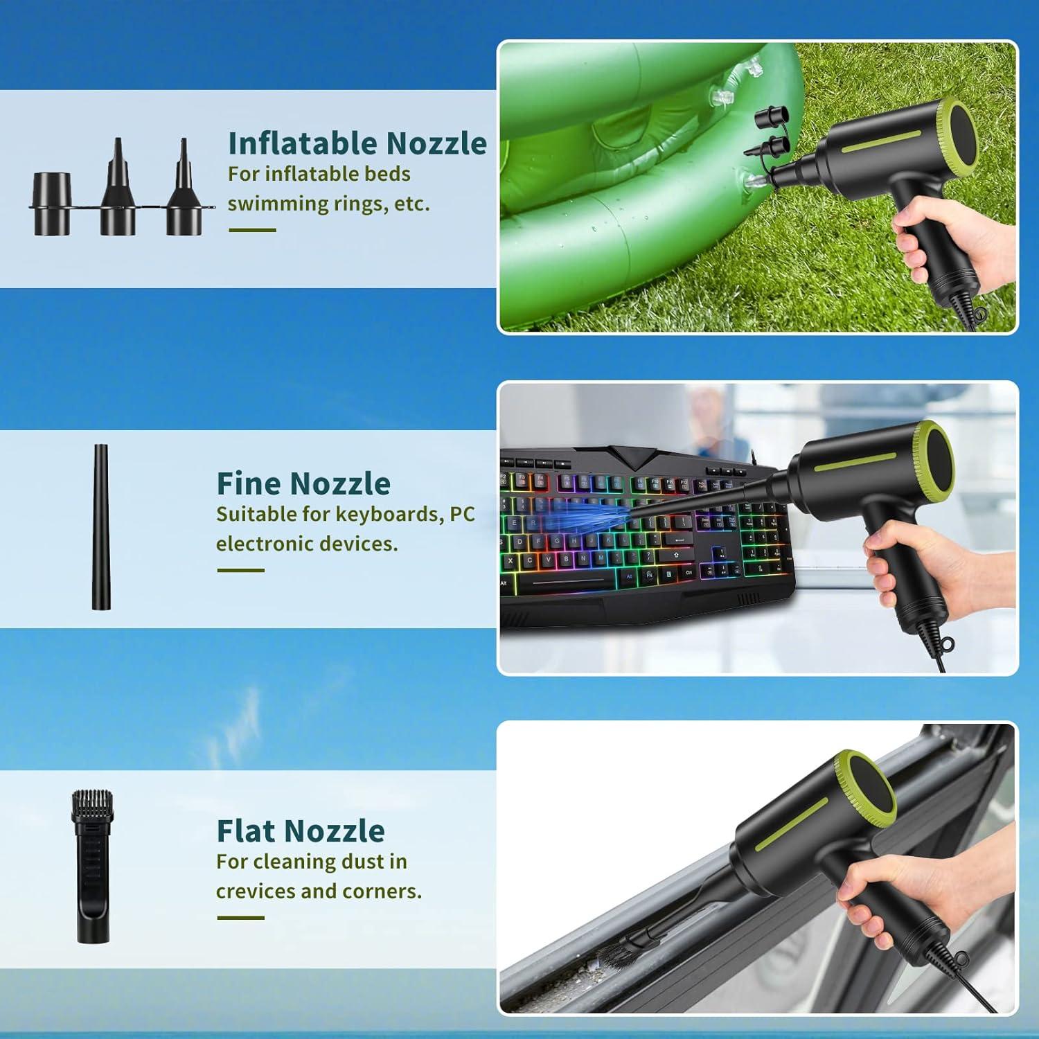 Soplador de Aire Eléctrico Dorobeen 500W 40000RPM Portátil