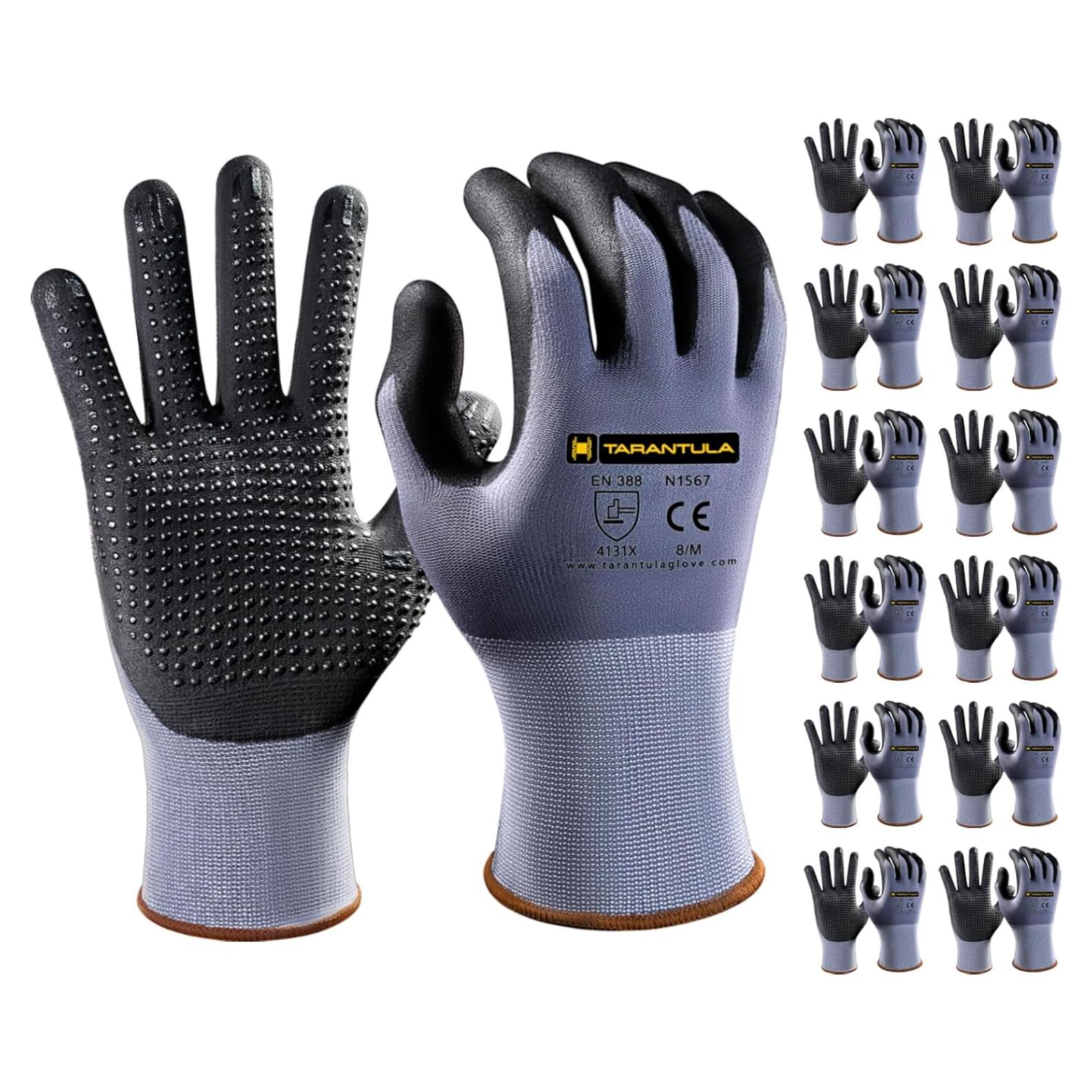 Guantes de Trabajo Tarantula Nitrilo MicroFoam 12 Pares