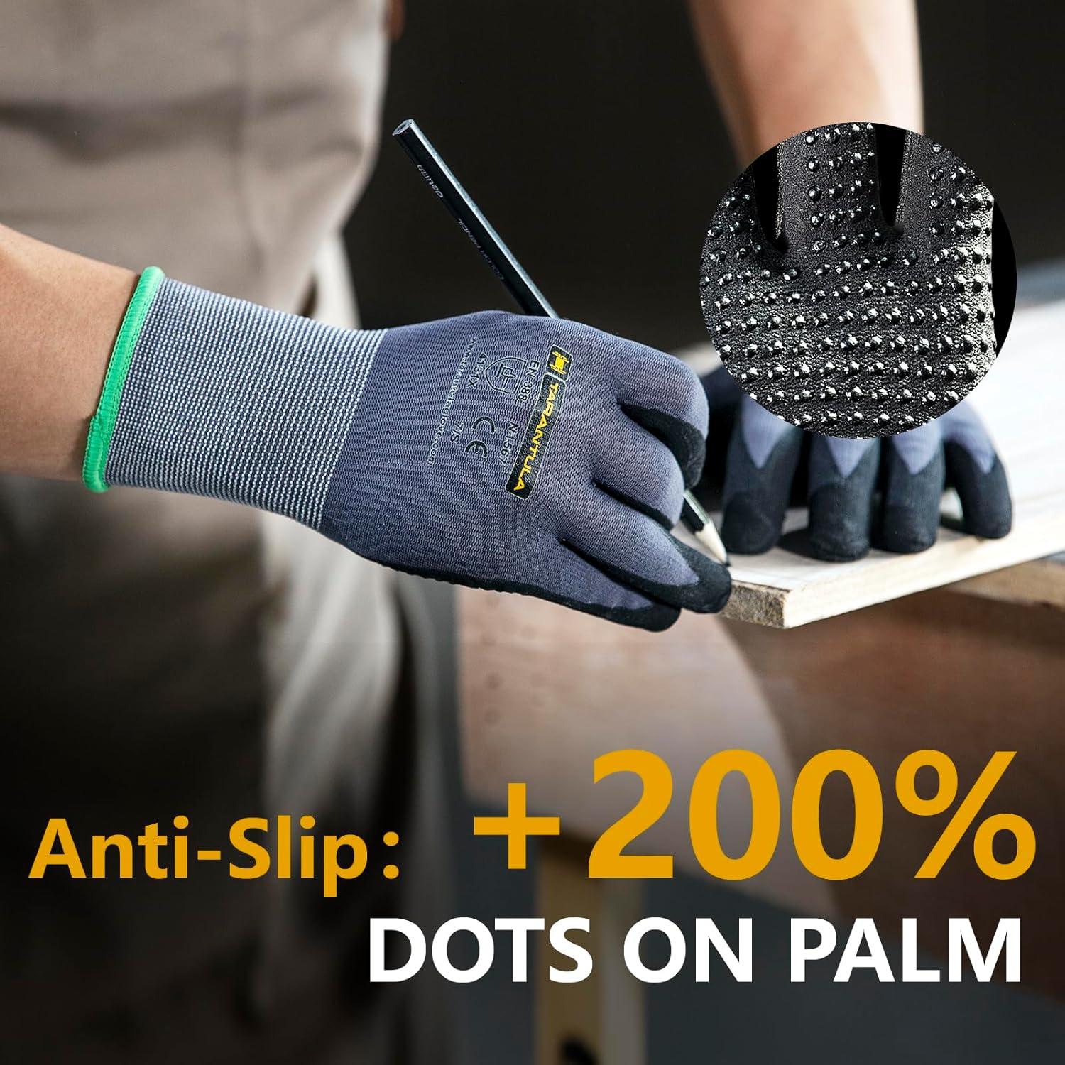 Guantes de Trabajo Tarantula Nitrilo MicroFoam 12 Pares