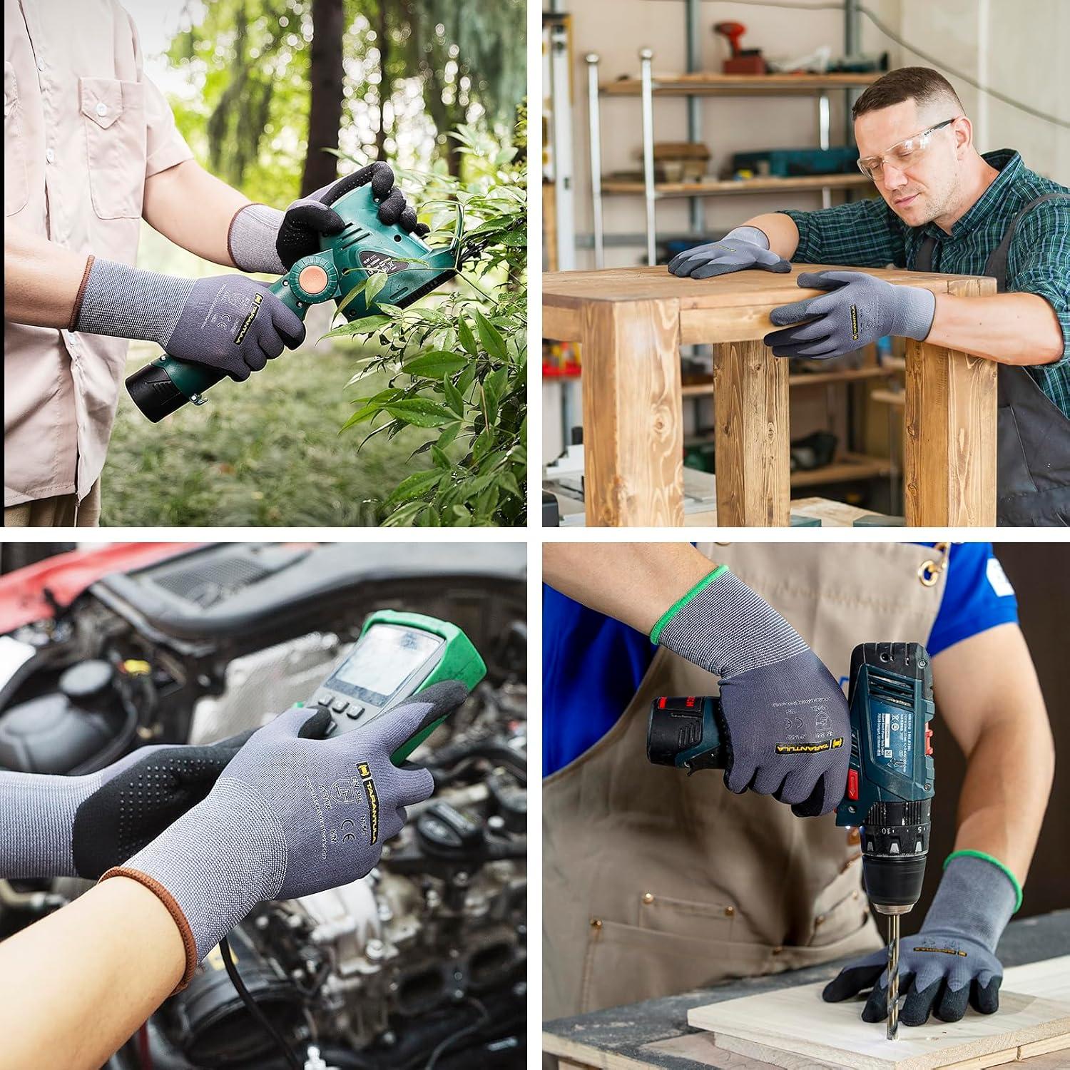 Guantes de Trabajo Tarantula Nitrilo MicroFoam 12 Pares