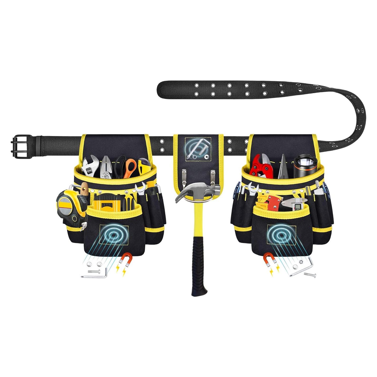 Cinturón de Herramientas XonyiCos 26 Bolsillos Magnético