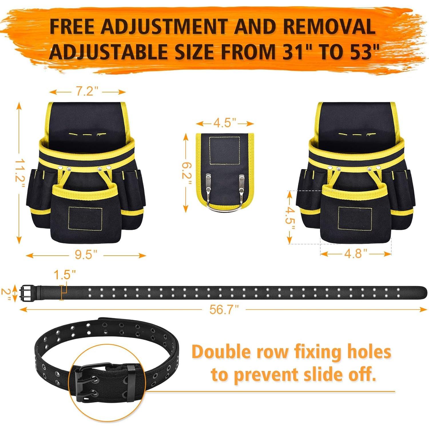 Cinturón de Herramientas XonyiCos 26 Bolsillos Magnético