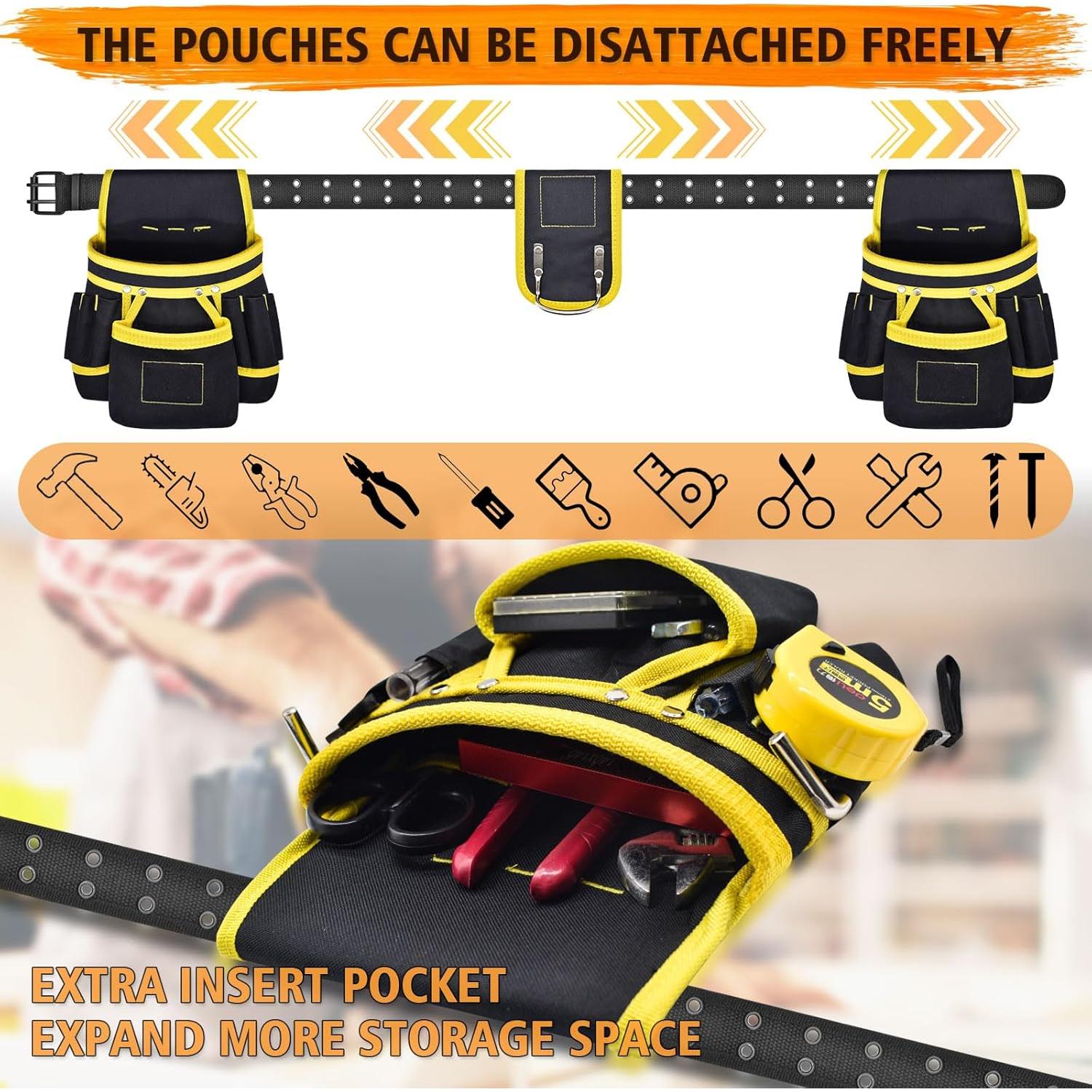 Cinturón de Herramientas XonyiCos 26 Bolsillos Magnético