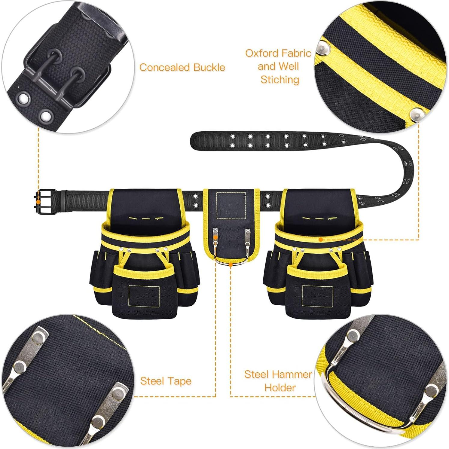 Cinturón de Herramientas XonyiCos 26 Bolsillos Magnético