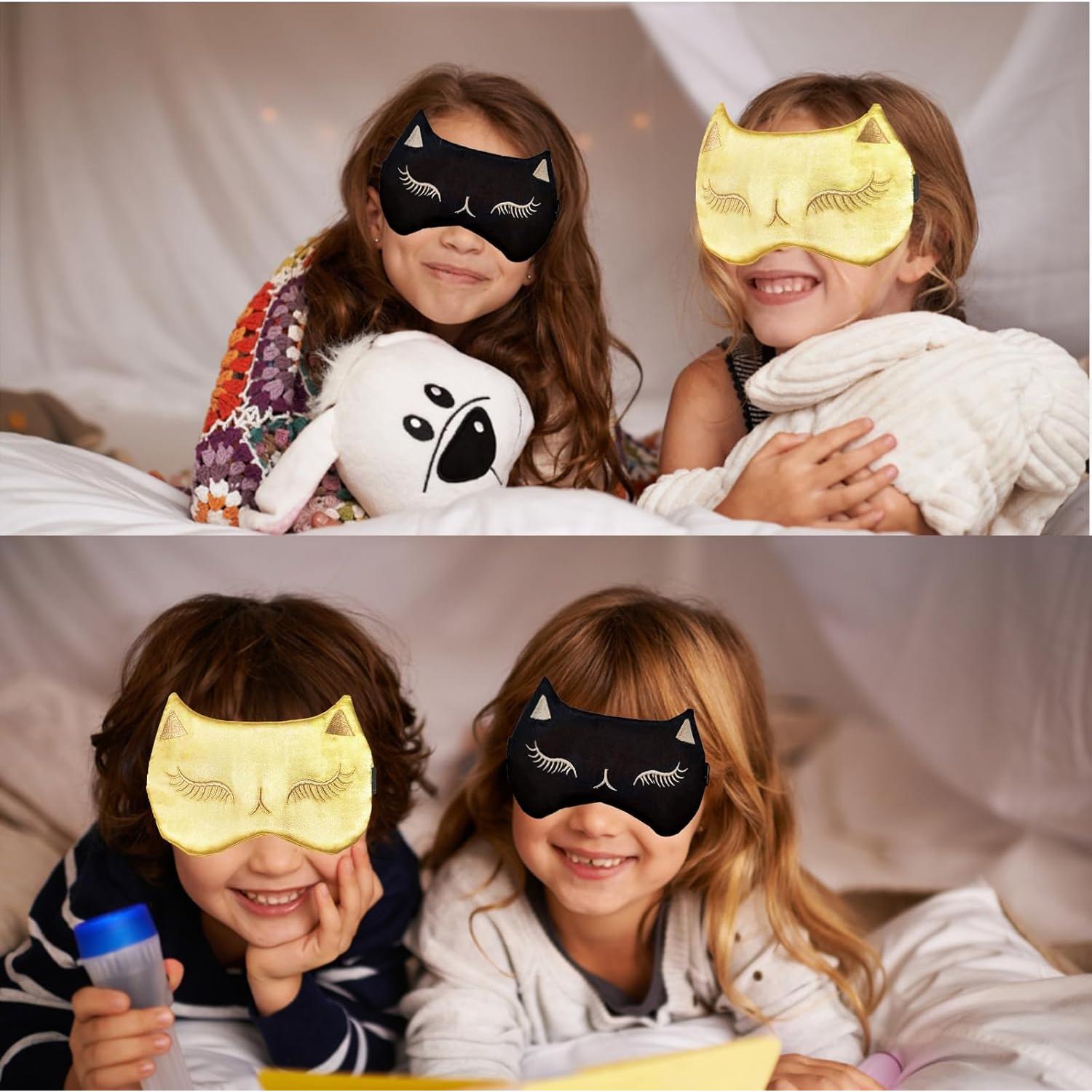 Máscara de Sueño Mukveitn para Niños - 2 Piezas Ajustables