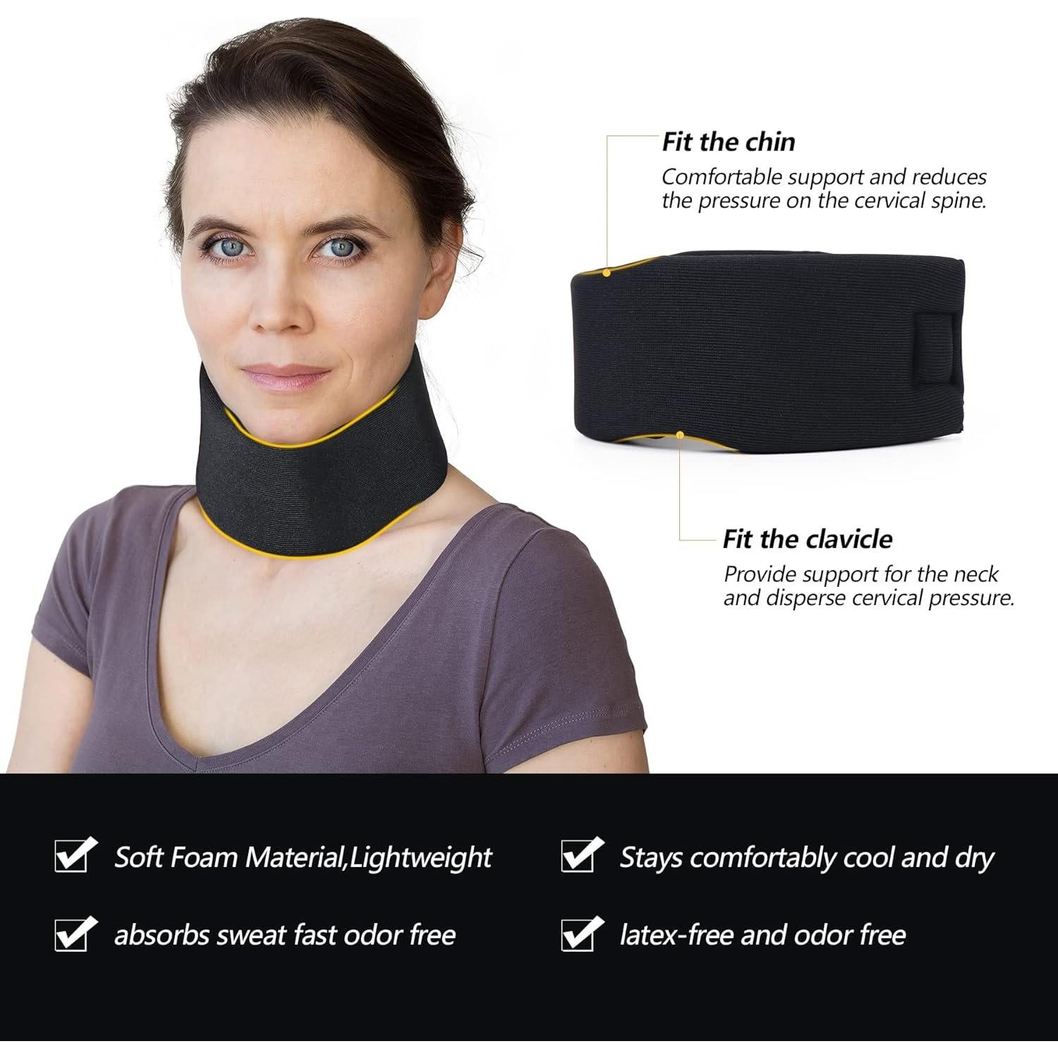 Collar Cervical Cozyhealth Ajustable para Alivio de Dolor - M