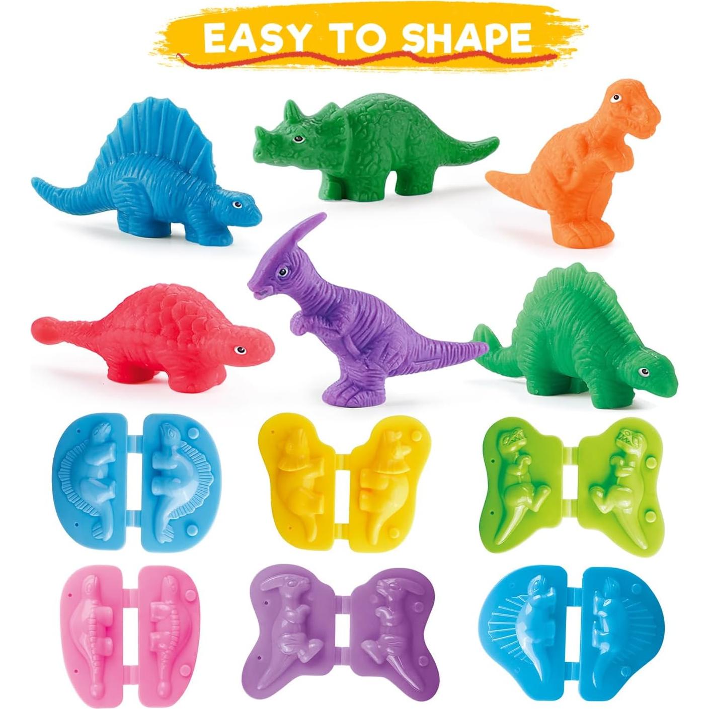 Set de Plastilina Dino QDS 37 Piezas con Volcán y Fósiles