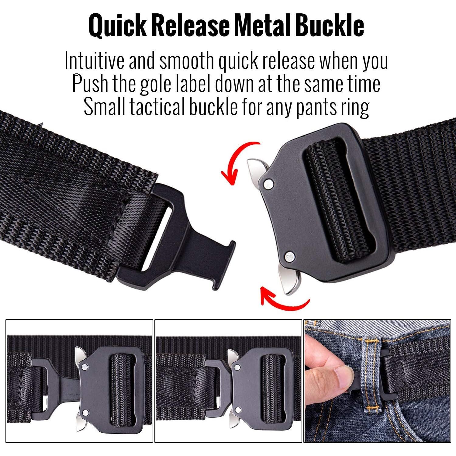 Cinturón Táctico MOZETO para Hombres 3.81 cm Nylon EDC