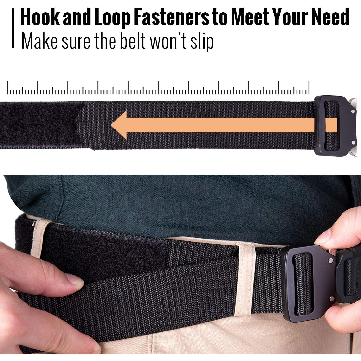 Cinturón Táctico MOZETO para Hombres 3.81 cm Nylon EDC