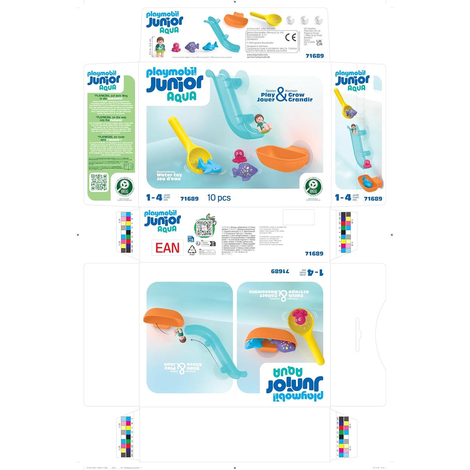 Tobogán de Agua Playmobil Junior con Animales Marinos