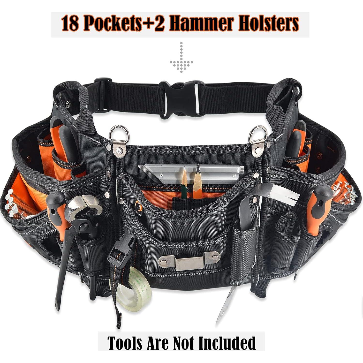 Cinturón de herramientas WELKINLAND con tirantes 22 bolsillos