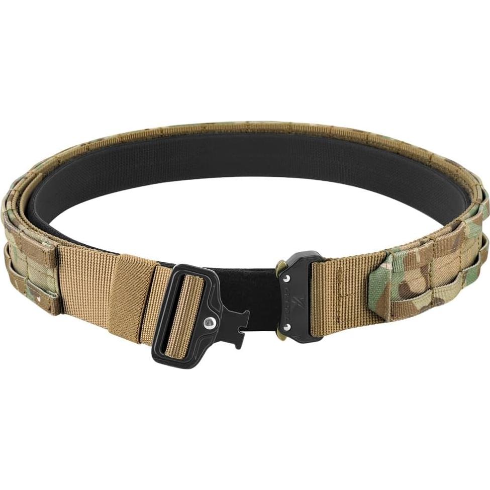 Cinturón táctico KRYDEX MOLLE liberación rápida 4,45 cm