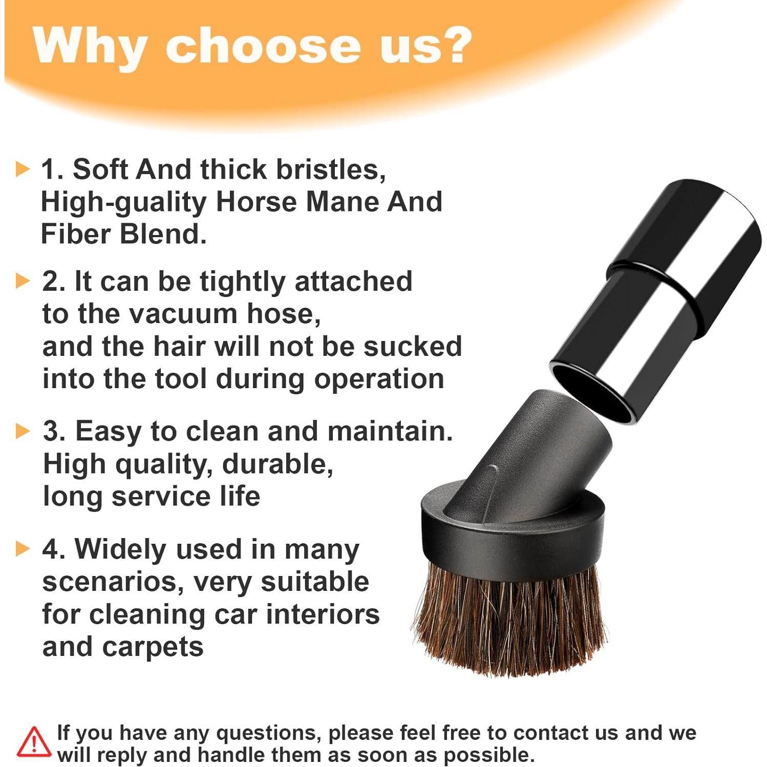 Cepillo de Polvo Redondo Shark - Accesorio 2 Piezas Cerdas Suaves