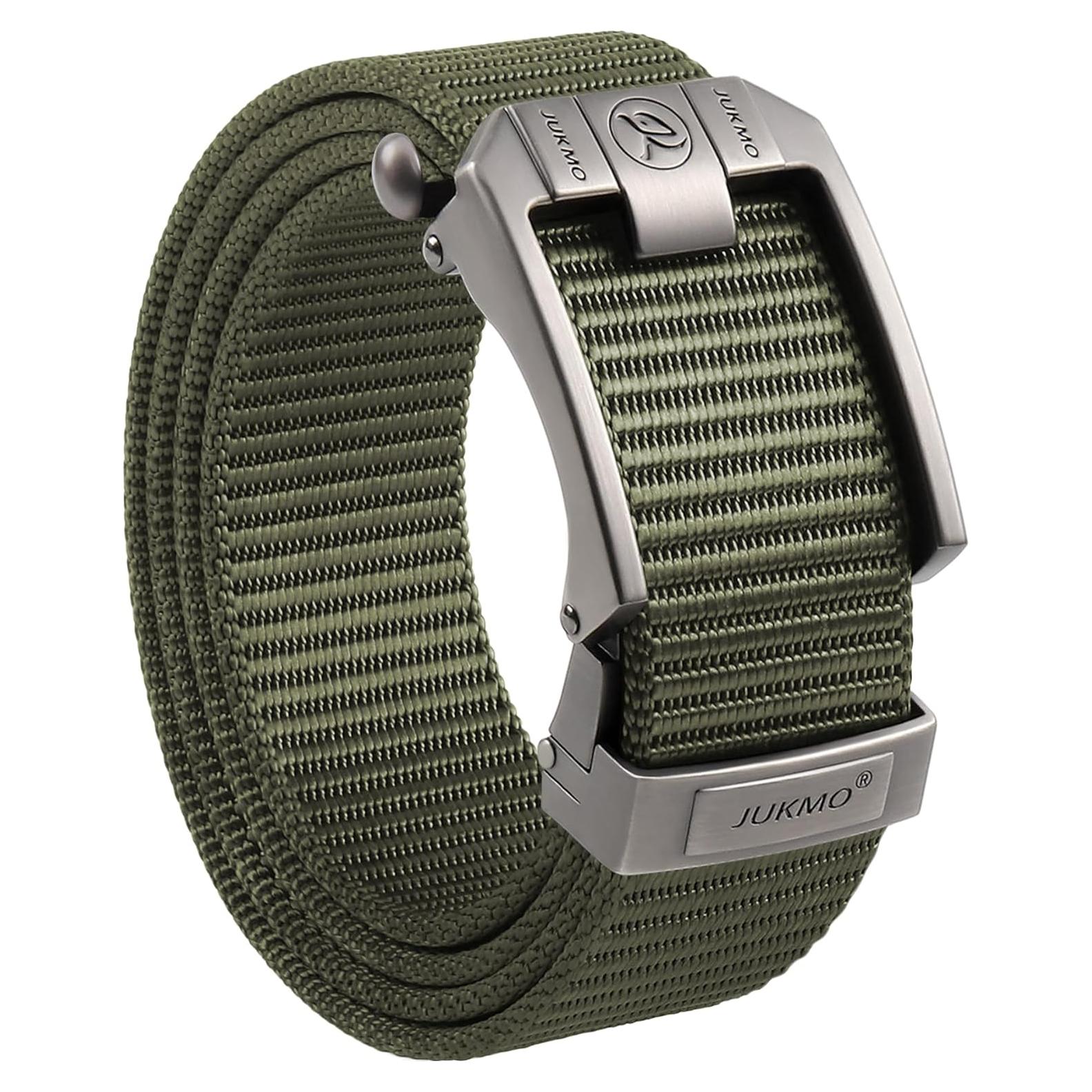 Cinturón Ratchet JUKMO para Hombres Ajustable de Nylon