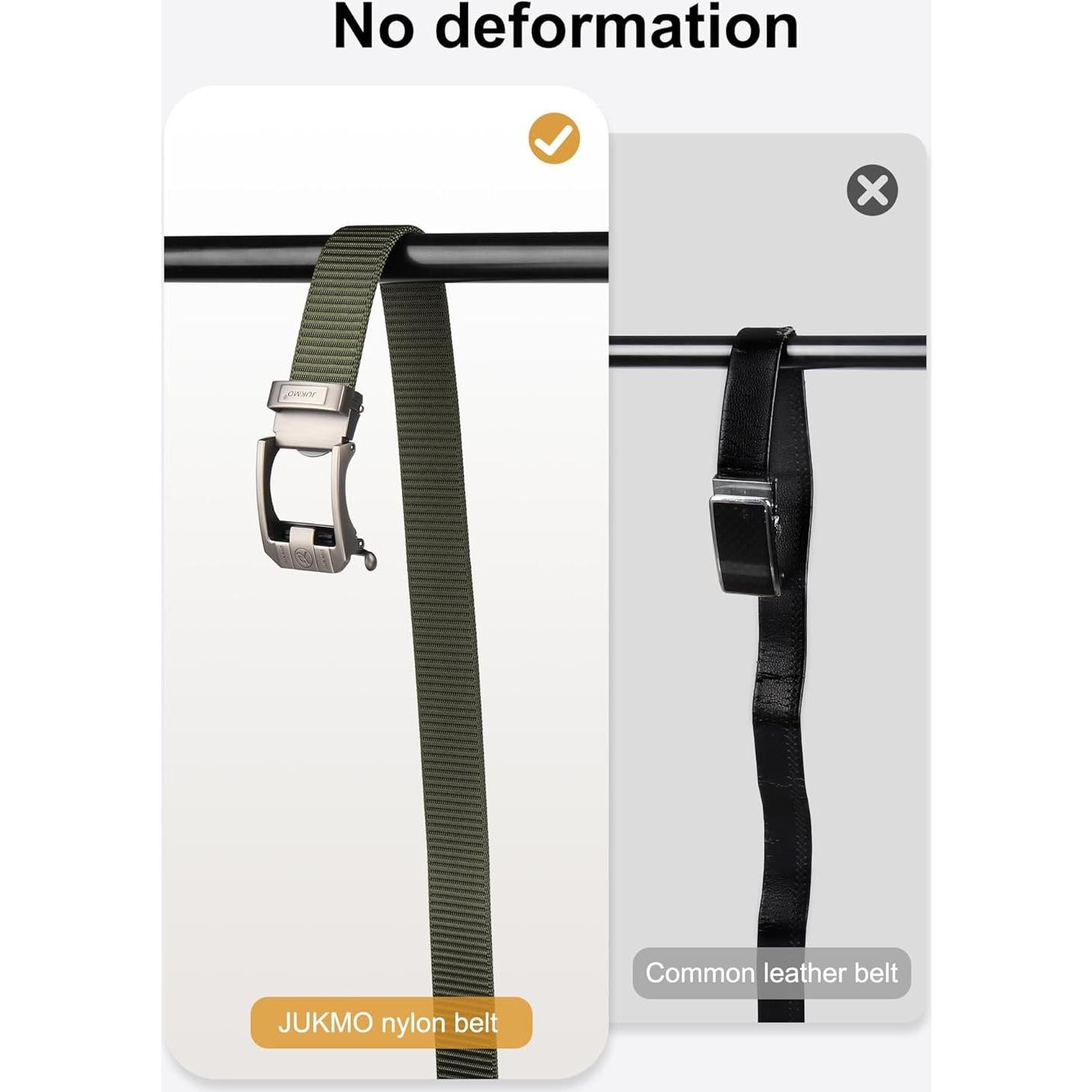Cinturón Ratchet JUKMO para Hombres Ajustable de Nylon