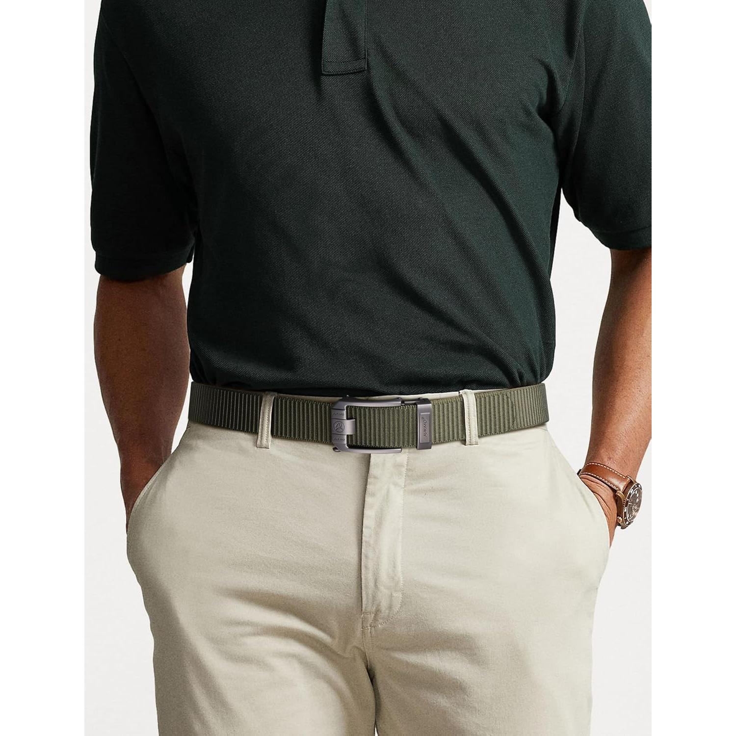 Cinturón Ratchet JUKMO para Hombres Ajustable de Nylon