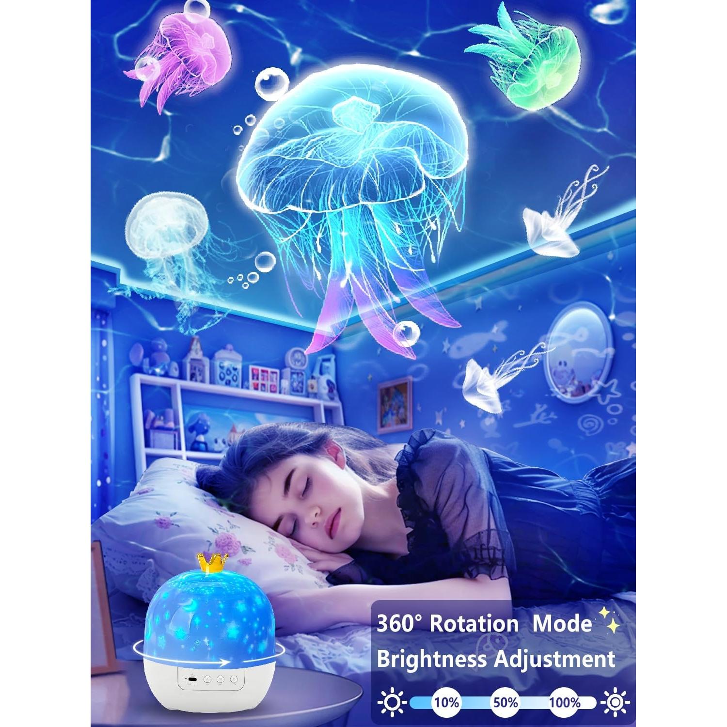 Proyector de Estrellas YOUKELA con 21 Películas y Luz Nocturna