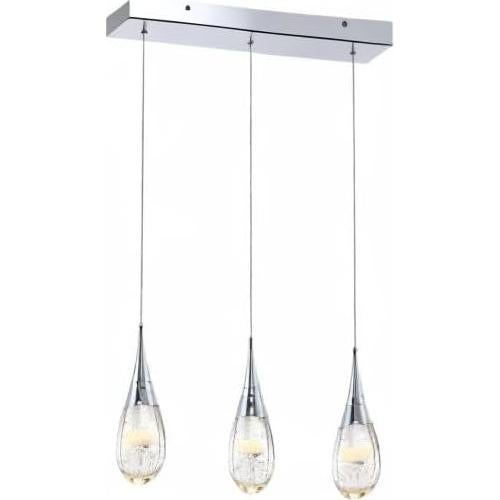 JoollySun Lámpara Colgante Cristal 3 Luces Moderna