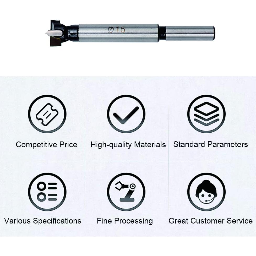 Broca Forstner 15mm STORMCUBE Carburo de Tungsteno 90mm