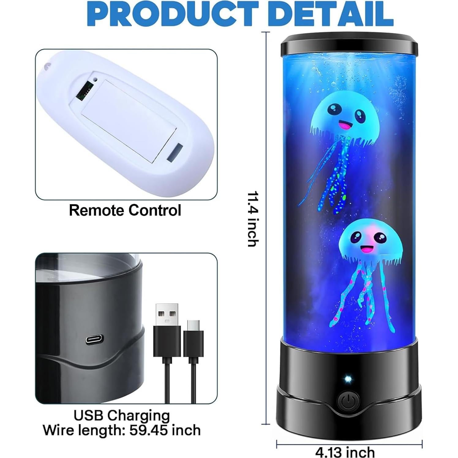 Lámpara de Medusas Osuke 29x10.5 cm 16 Colores Control Remoto