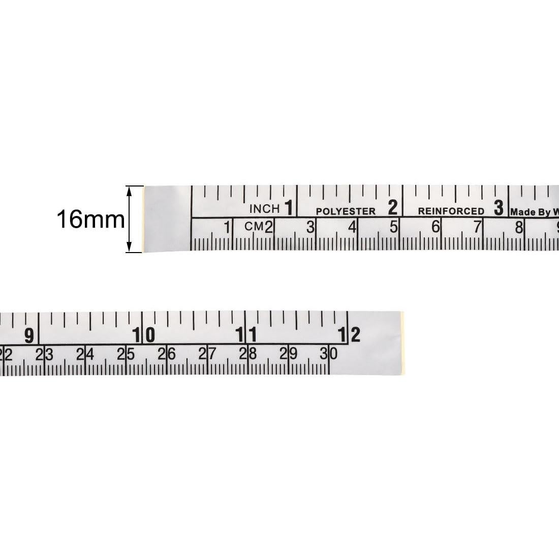 Cinta Métrica Adhesiva uxcell 30cm con Doble Escala