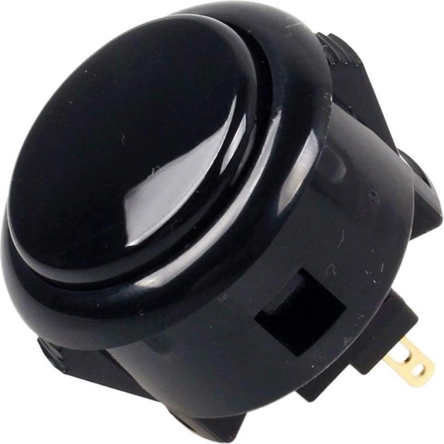 Botón de Presión Sanwa OBSF-30 30mm Negro para Joystick Arcade