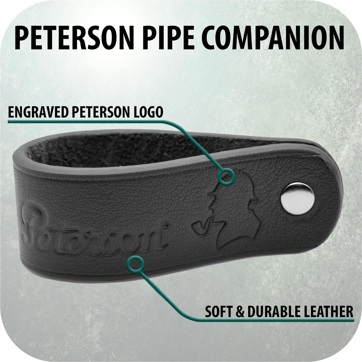 Soporte para Pipa de Tabaco de Cuero Peterson Negro