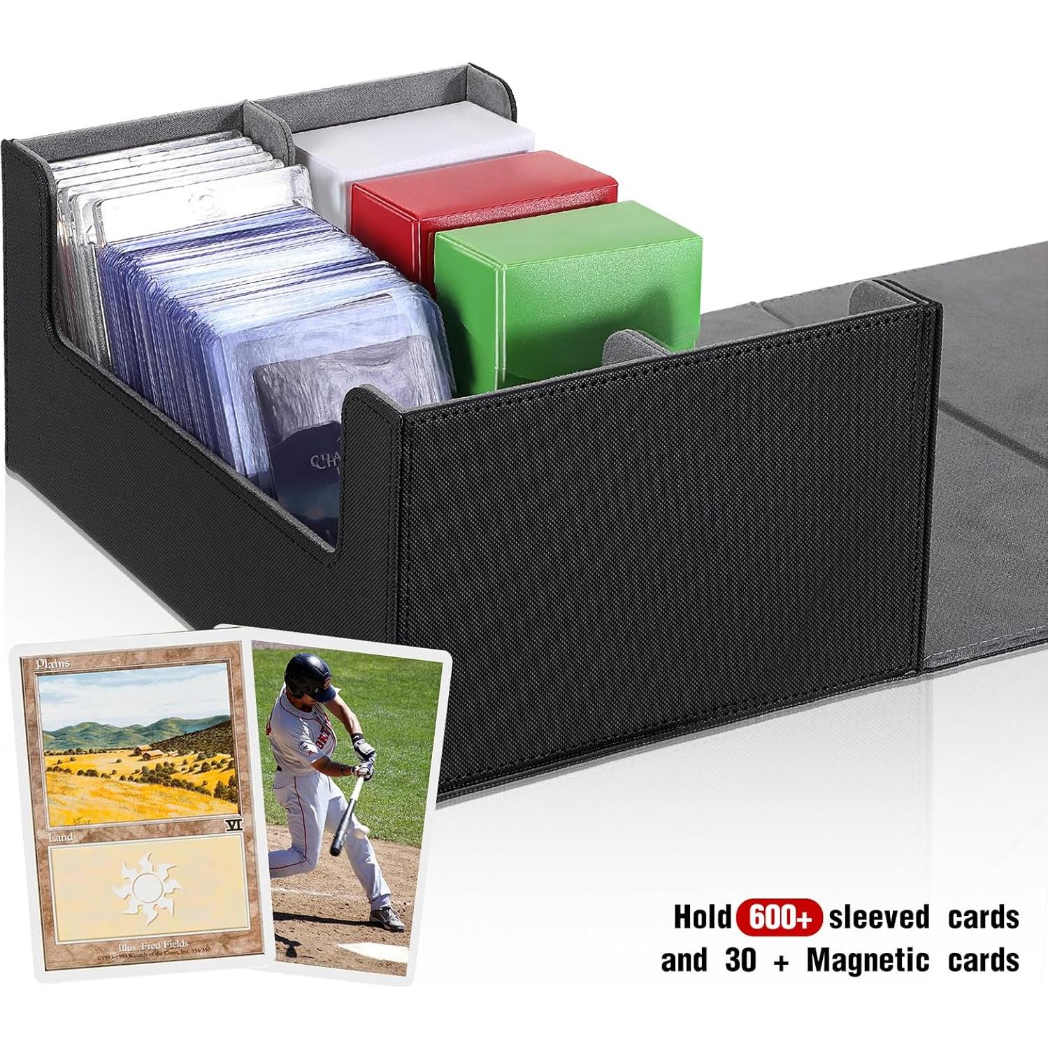 Yexiya Estuche de Almacenamiento para Cartas - 7 Piezas, Negro/Gris