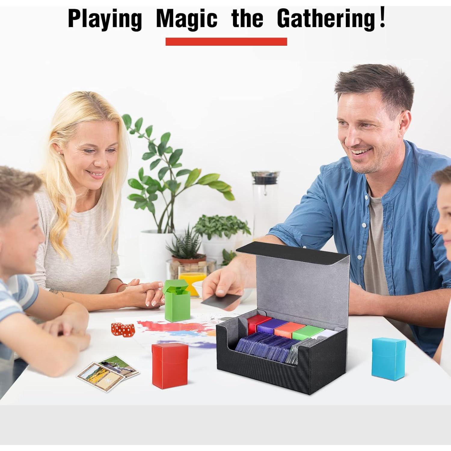 Yexiya Estuche de Almacenamiento para Cartas - 7 Piezas, Negro/Gris