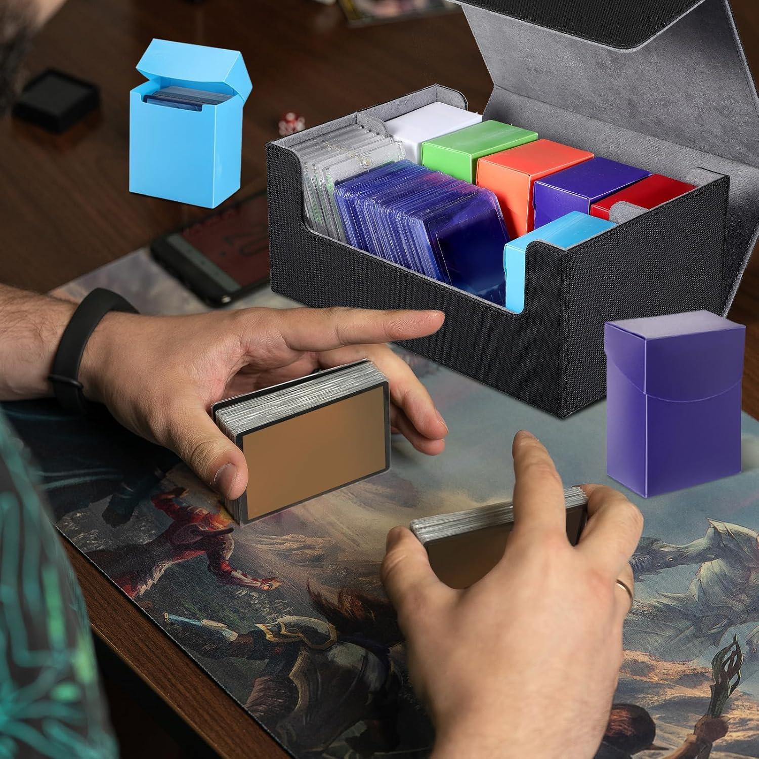 Yexiya Estuche de Almacenamiento para Cartas - 7 Piezas, Negro/Gris