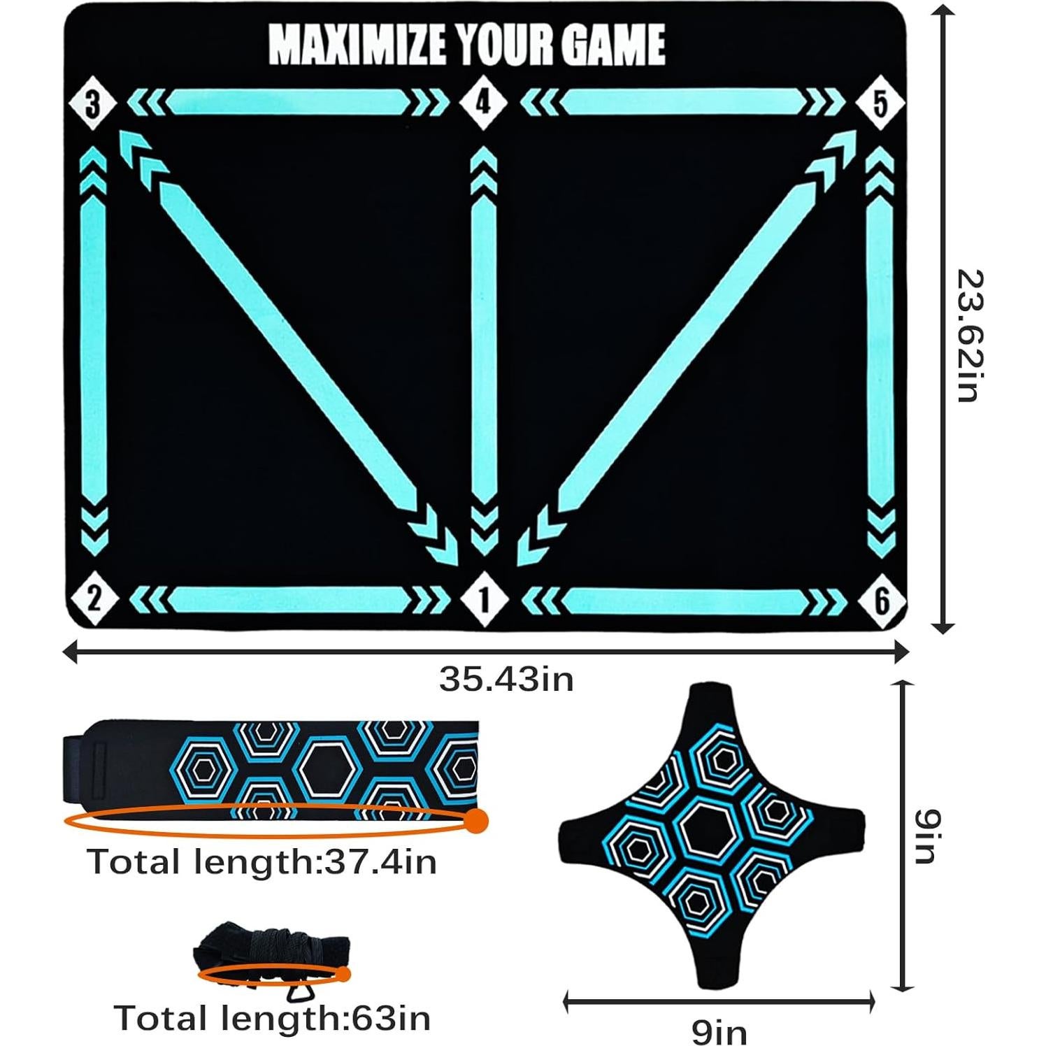 Alfombrilla de Entrenamiento de Fútbol Peneyon 90x60 cm Antideslizante