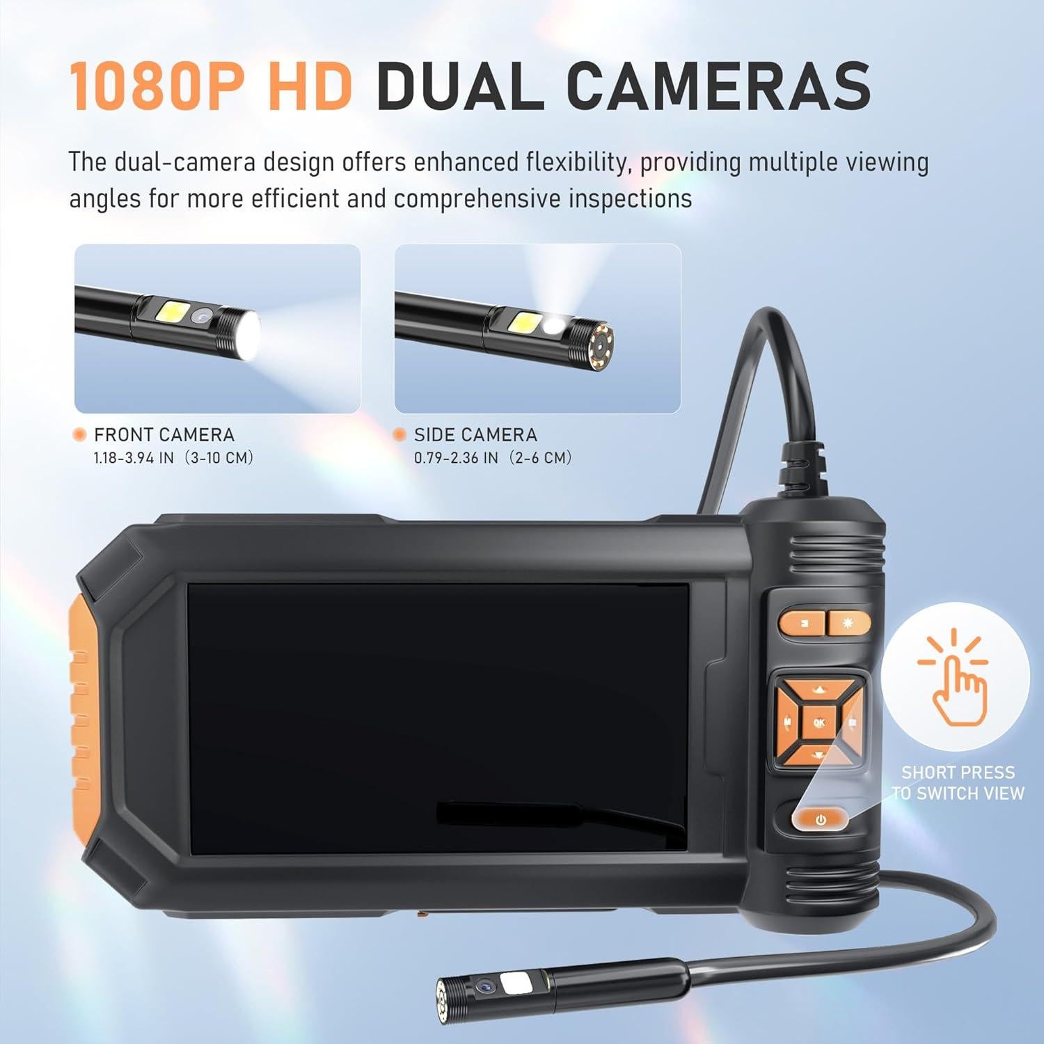 Cámara Endoscopio Doble Lente KOOPOOL HD 1080P 5m IP67