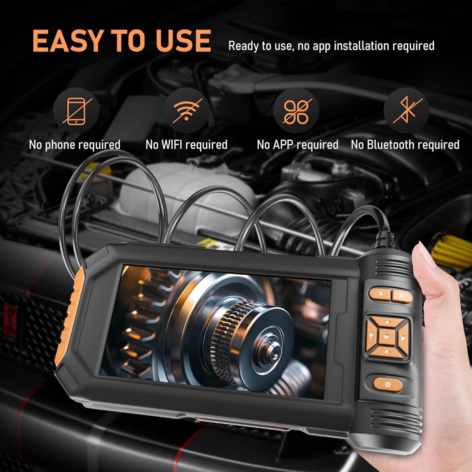 Cámara Endoscopio Doble Lente KOOPOOL HD 1080P 5m IP67