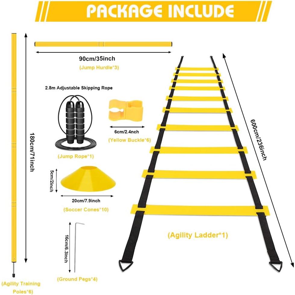 Equipo de Entrenamiento de Agilidad YTOPRO - 6 Postes, Conos y Más