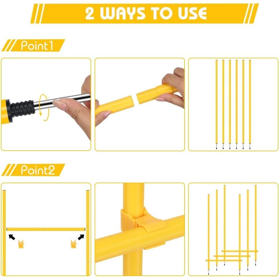 Equipo de Entrenamiento de Agilidad YTOPRO - 6 Postes, Conos y Más