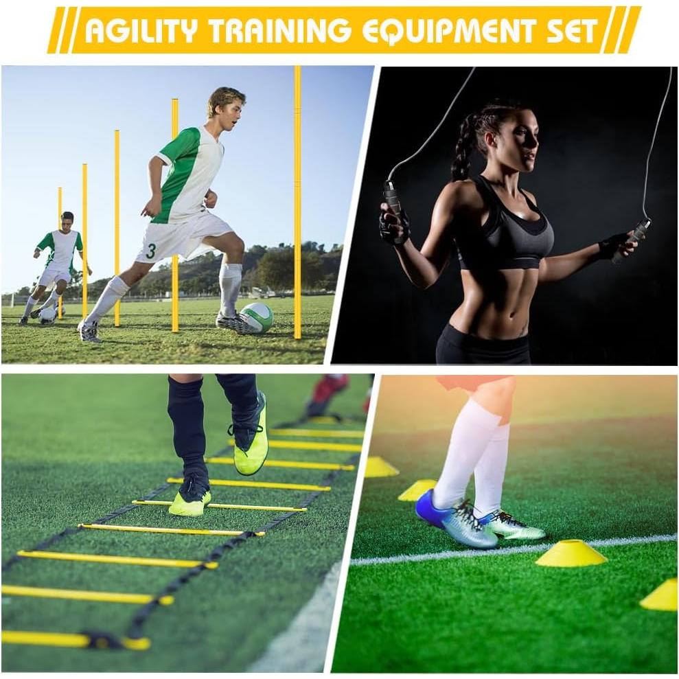 Equipo de Entrenamiento de Agilidad YTOPRO - 6 Postes, Conos y Más