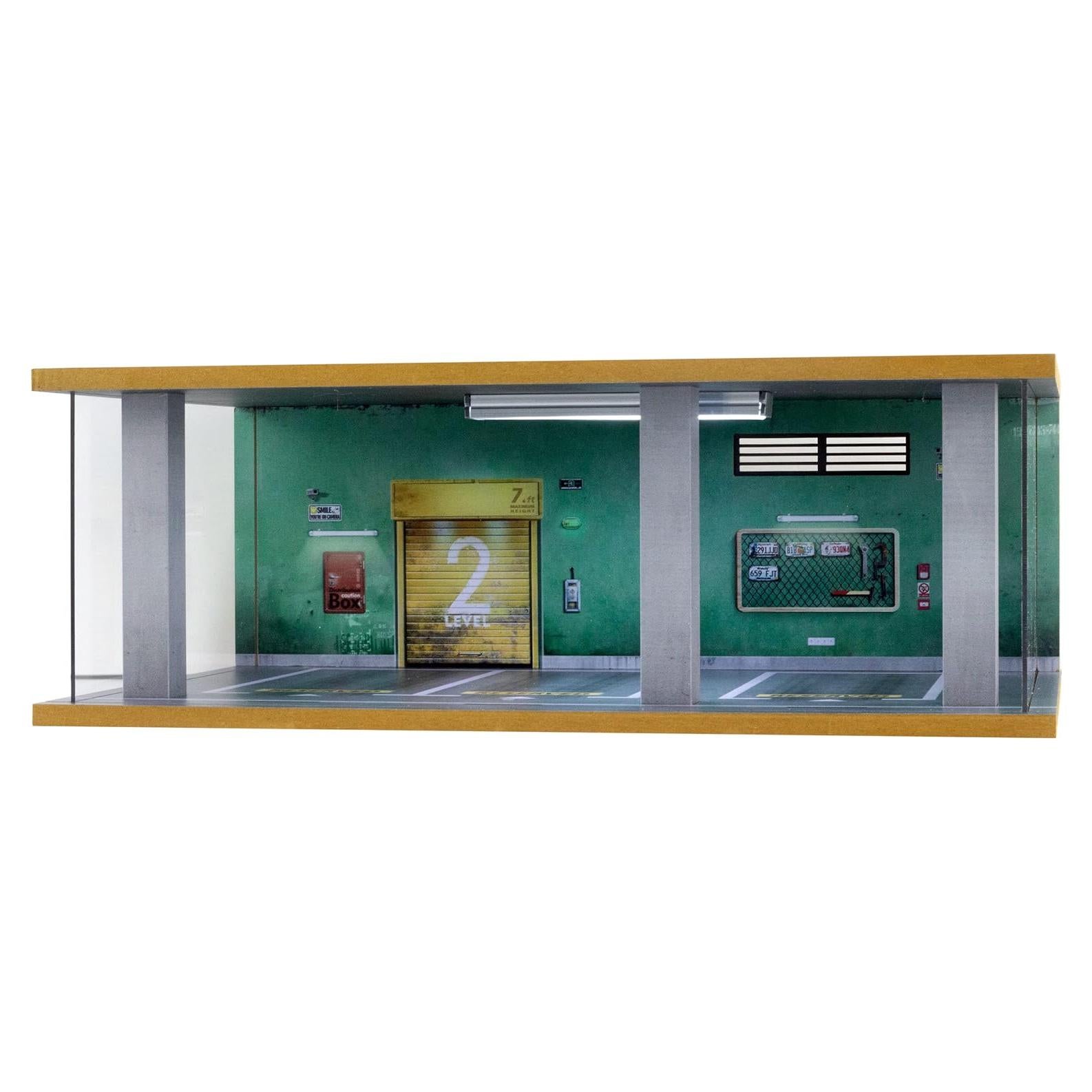 Diorama de exhibición para coches 1:24 WareBi con LED