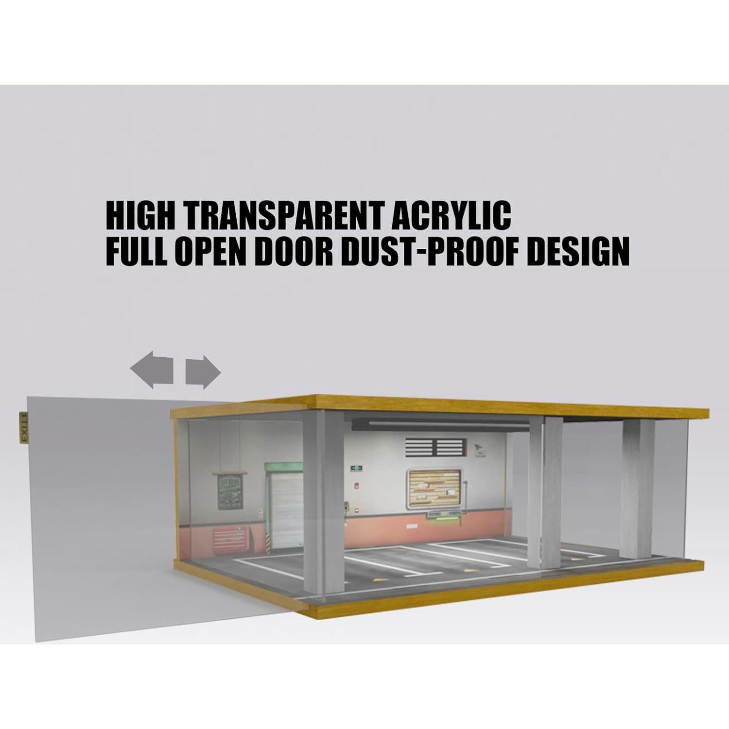 Diorama de exhibición para coches 1:24 WareBi con LED