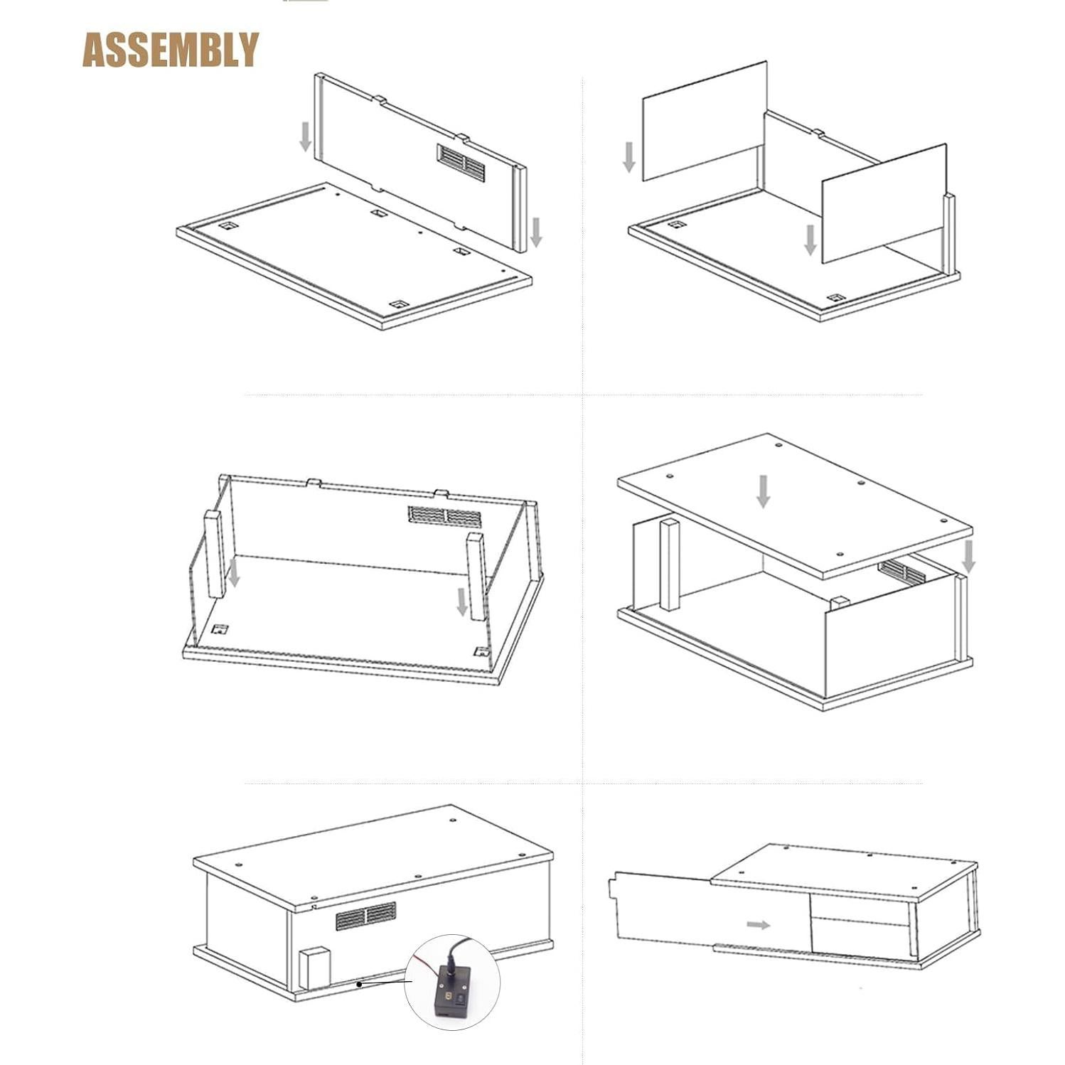Diorama de exhibición para coches 1:24 WareBi con LED