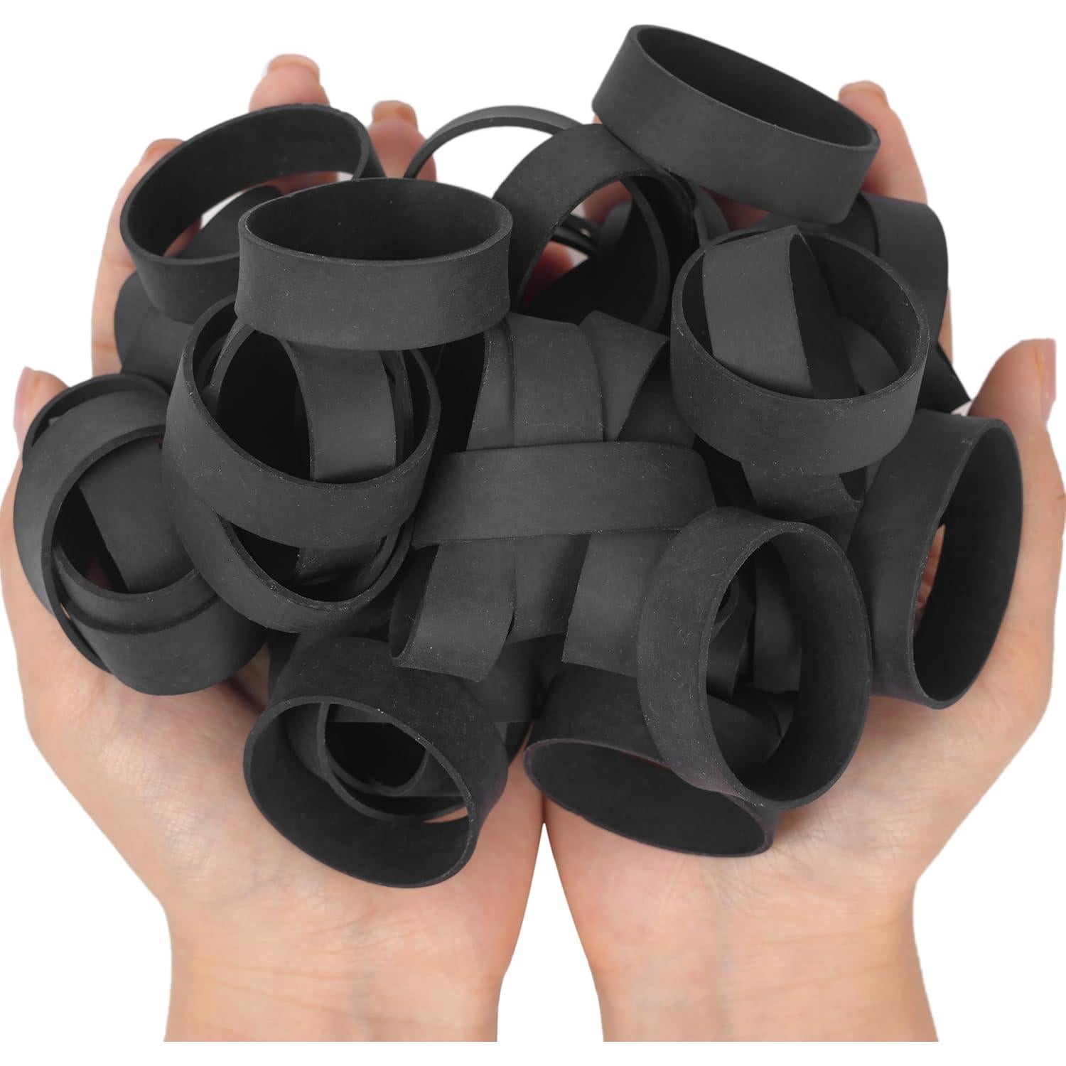 Bandas de Goma AIWOQI Tamaño #82 65 Piezas Negras